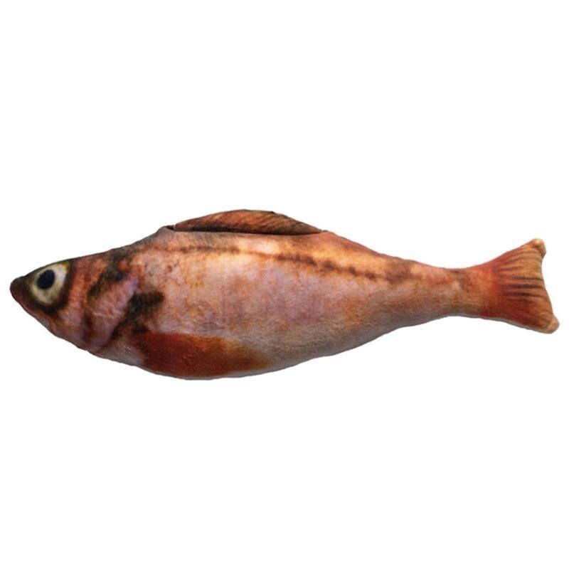 Husdjur mjuk plysch 3d karp fisk form kattleksak kattmynta fisk stoppad kudde docka simulering fisk leksak för husdjur: 9
