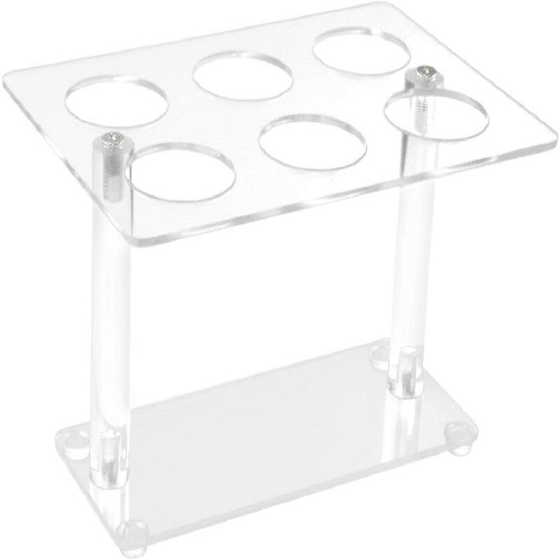 6 huller klar akryl iskegler holder bakke sushi rulle display stativ rack hylde bryllupsfest buffet køkkenværktøj