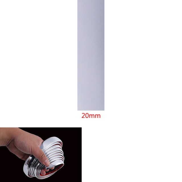 3m-Protector de parachoques para coche, decoración de estilo cromado, tira embellecedora de moldura de 4mm, 8mm, 10mm, 12mm, 15mm, 20mm y 25mm: 20mm