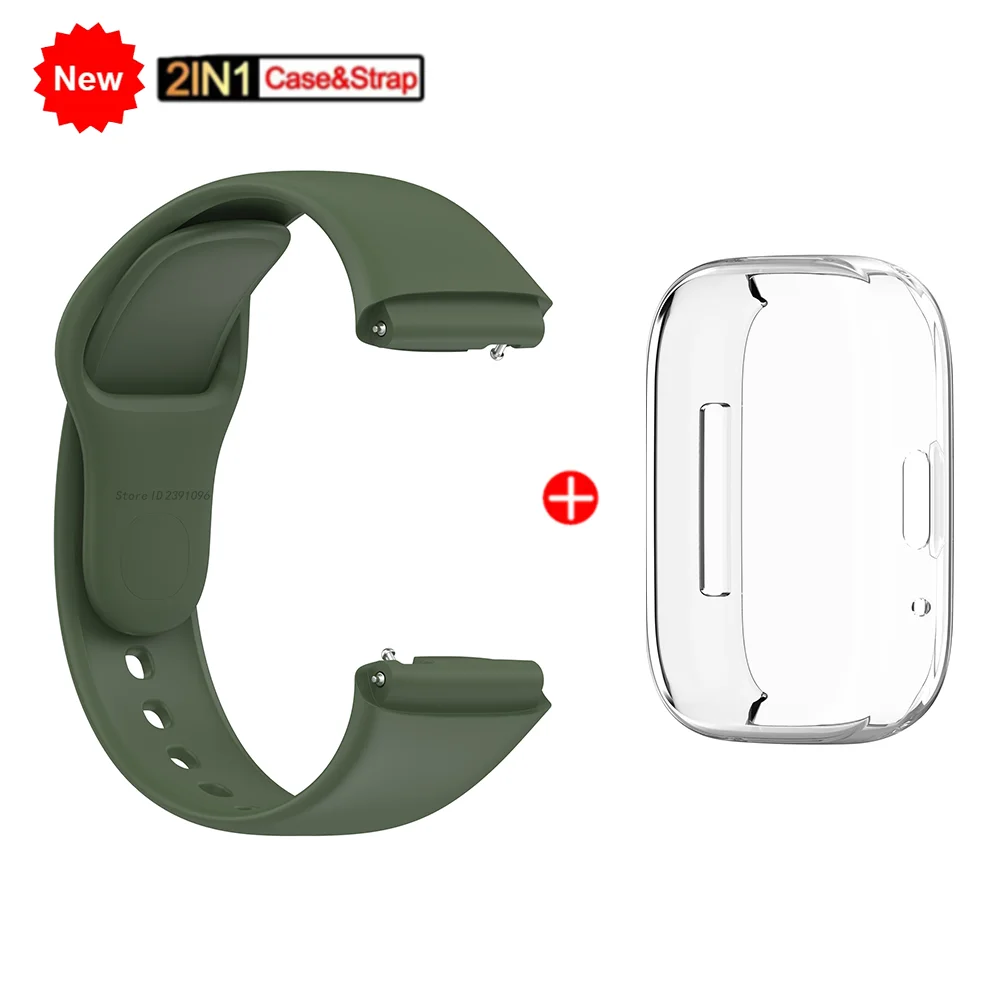 Silicone WatchBand Strap TPU Case Cover for Xiaomi Redmi Watch 3 Active Watch Strap Bracelet for Redmi Watch 3 sports Strap