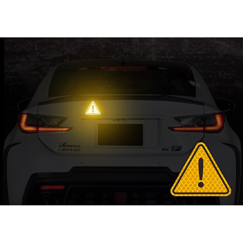 Night reflector Collision avoidance warning Glow stick Triangle sign For car motorcycle bicycle Children's backpack pram