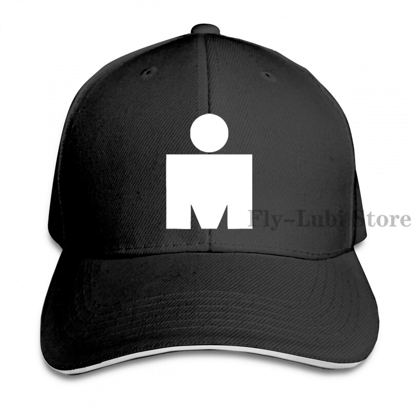 Ironman Symbol Triathlon Baseball cap men women Trucker Hats adjustable cap: 1-Black