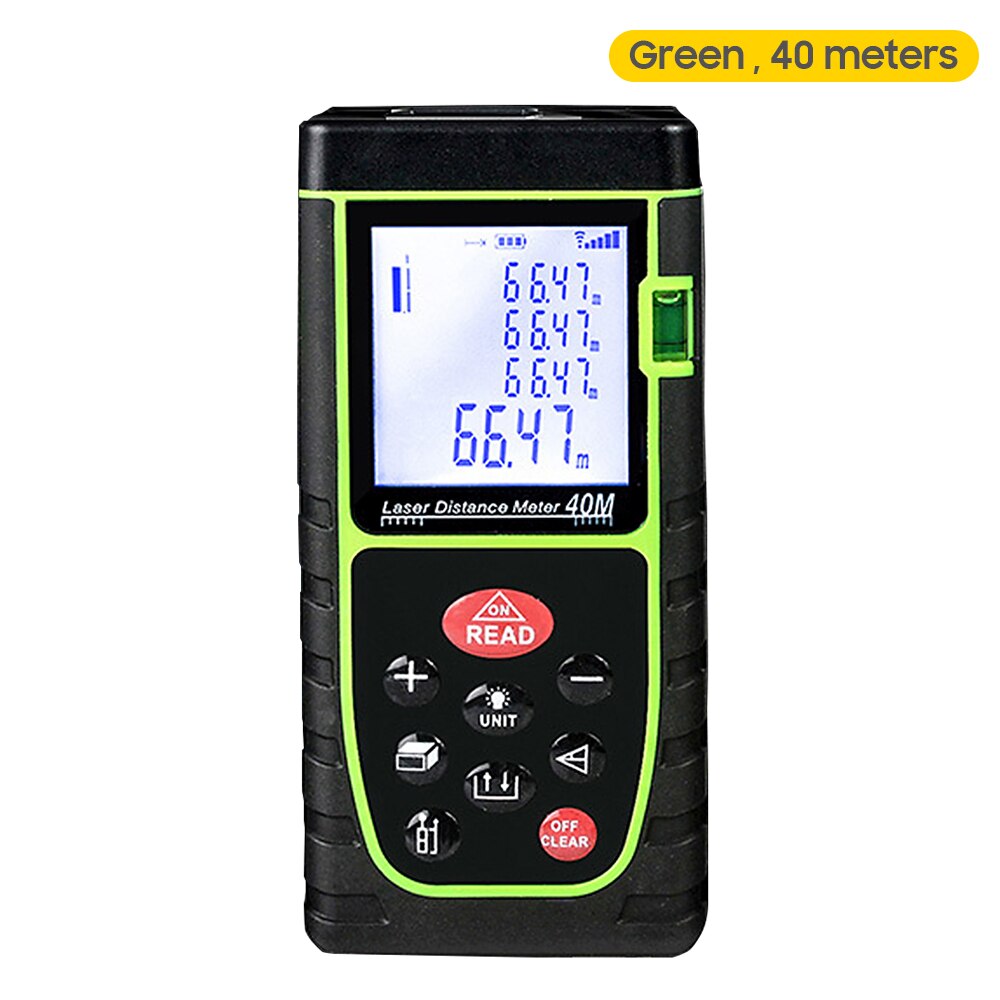 Handheld Digital Distance Meter Tool Diastimeter Area Rangefinder Data Storage Measurement Infrared Measuring Instrument