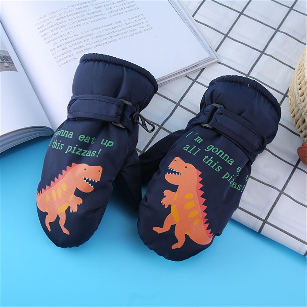 Petit dinosaure enfants hiver coupe-vent gants gants chauds en plein air garçon fille coupe-vent enfants Snowboard gants