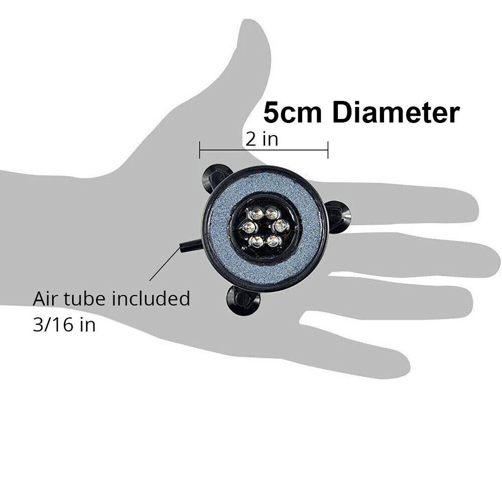 Luz LED redonda de burbujas de aire, luz sumergible para tanque de peces, cambio de Color, acuario con burbujas de aire, lámpara, herramientas de aireación