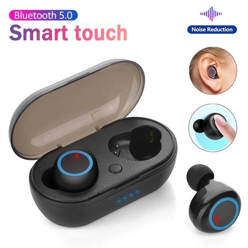 Y50 TWS Earphone bluetooth 5.0 True Wireless headphone Stereo Headset IPX7 Waterproof Sport Earbuds With Microphone Charging Box
