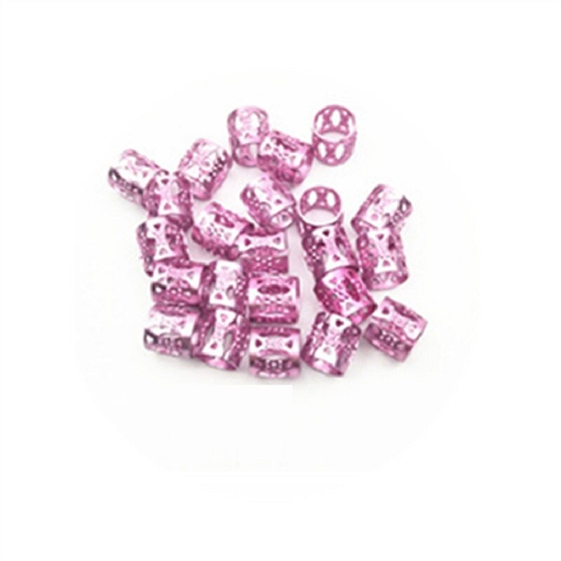 Anneau de cheveux pour tresse, boucle de cheveux, anneau de fleur perlée, accessoires de cheveux, 90 pièces/180 pièces: 90pcs pink