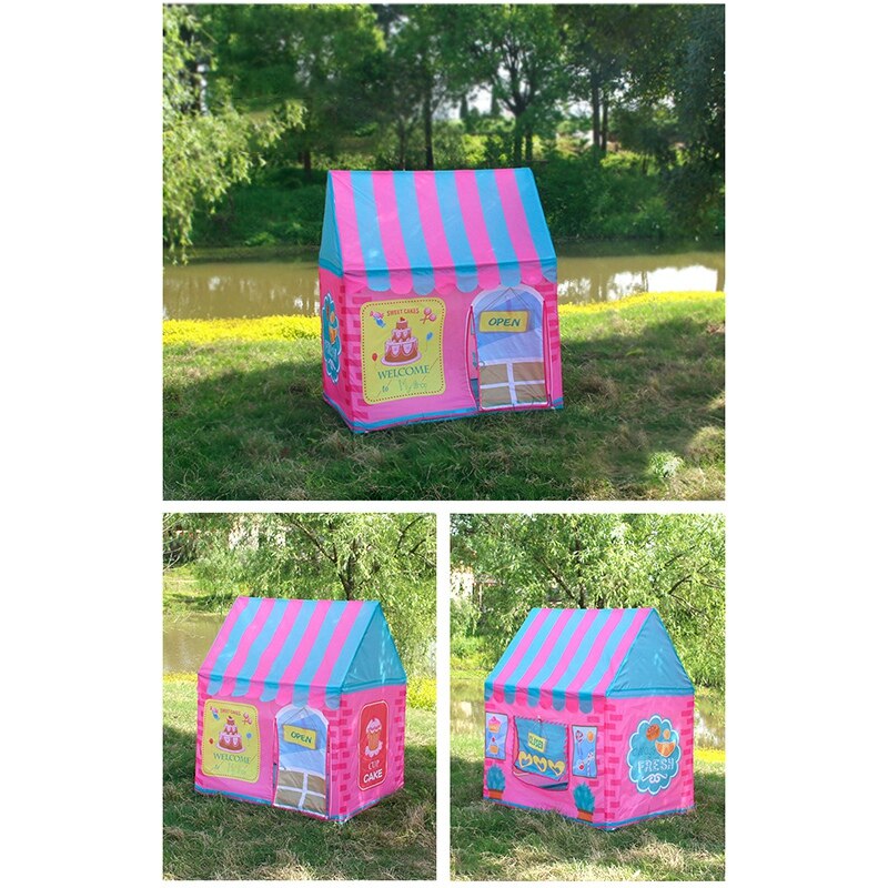 Kid Play Tent bambini Playhouse Indoor Outdoor Toy Play House for Boy Girl perfetto per regalo di compleanno (rosa)