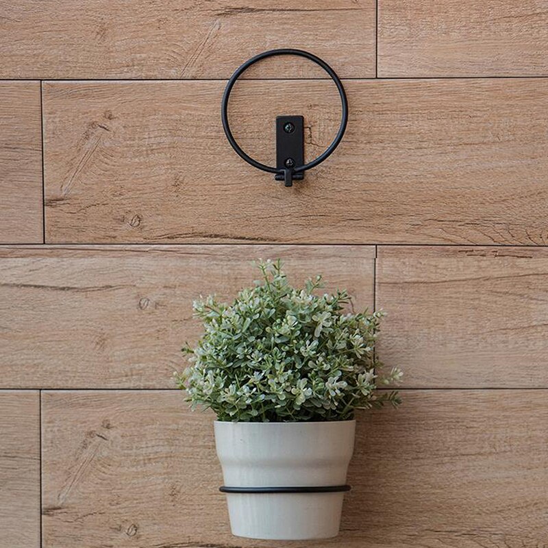 11cm folde blomsterpotte bakker vægmonteret planter ring potte holder blomster plante holder væg beslag altan