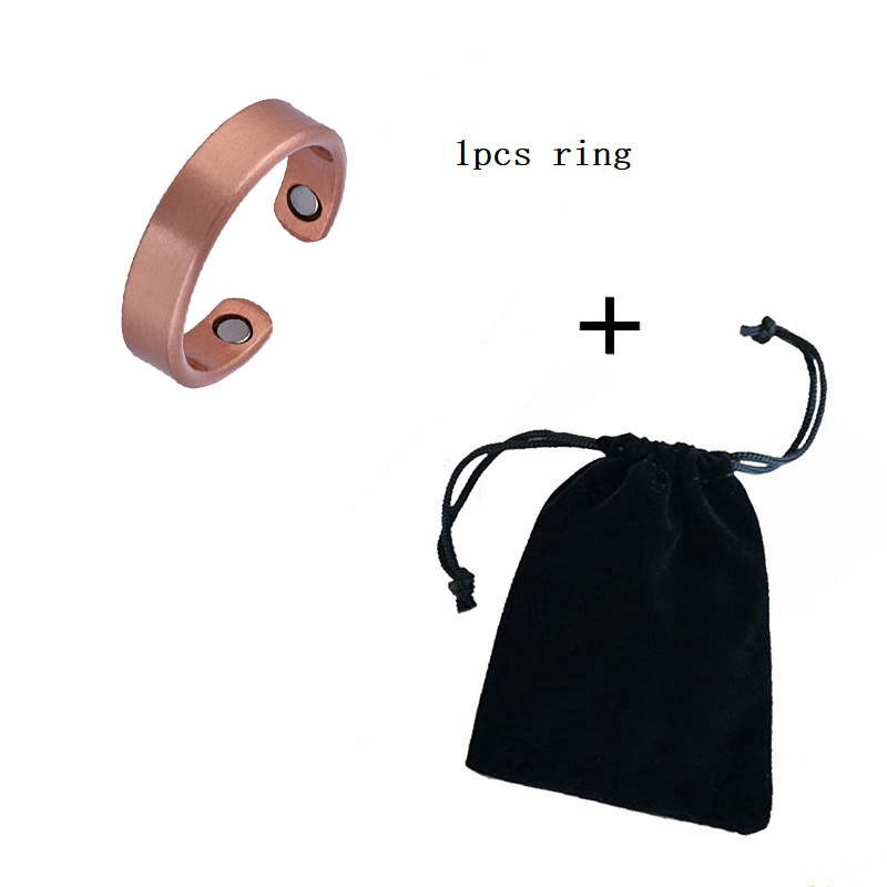 Enkelt smyckeset i ren koppar armband ringar manschett magnetiska armband för kvinnor män artrit hälsa massiva kopparsmycken