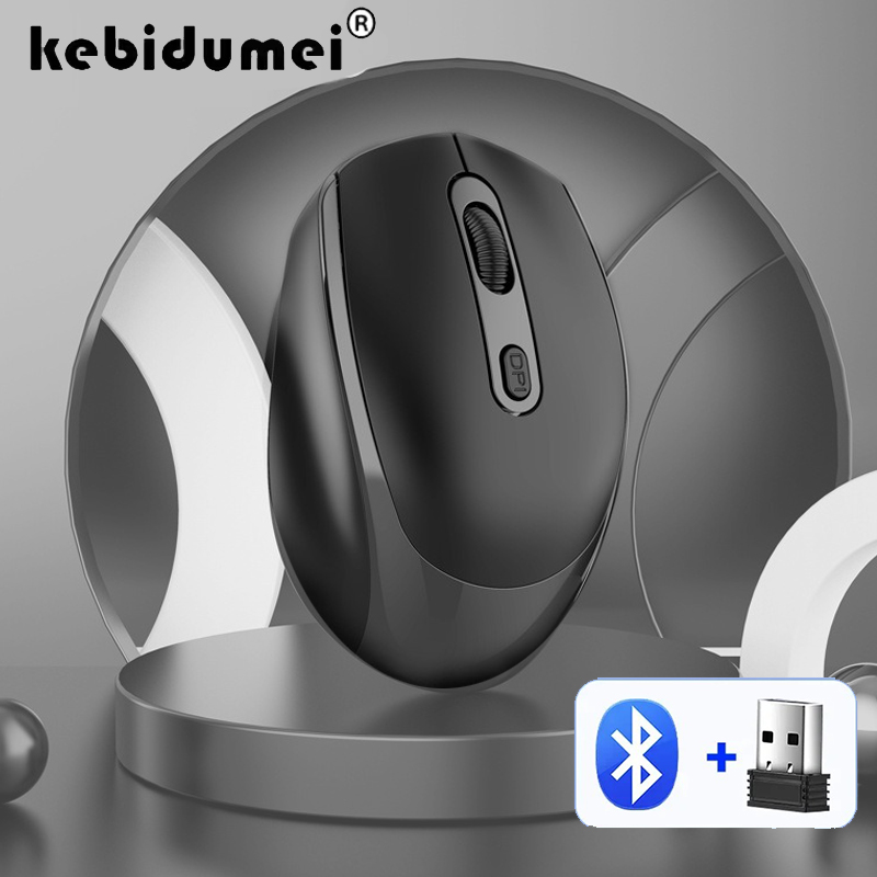 Draadloze Stille Muis Bluetooth 5.2 USB 2.4G Dual Mode Muizen Oplaadbare Muis 1200 DPI Gaming Muis Voor Macbook tablet Laptop PC
