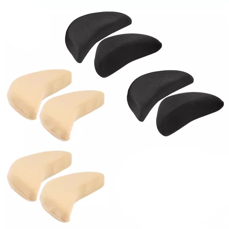 10 Uds. Almohadillas de esponja para el antepié, almohadillas de ajuste para reducir el tamaño del zapato, alivio del dolor, plantillas de relleno de tacón alto, almohadilla para el enchufe del dedo del pie del antepié: MULTICOLOR