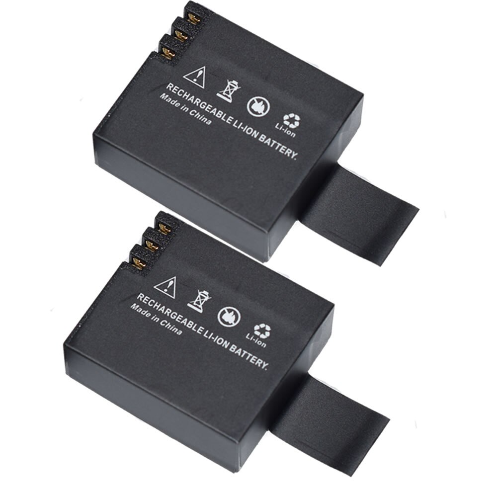 2x PG1050 1050 Camera Batterijen Voor Sjcam SJ4000 SJ5000X Eken H9 H9R H8R H8: 2 Battery