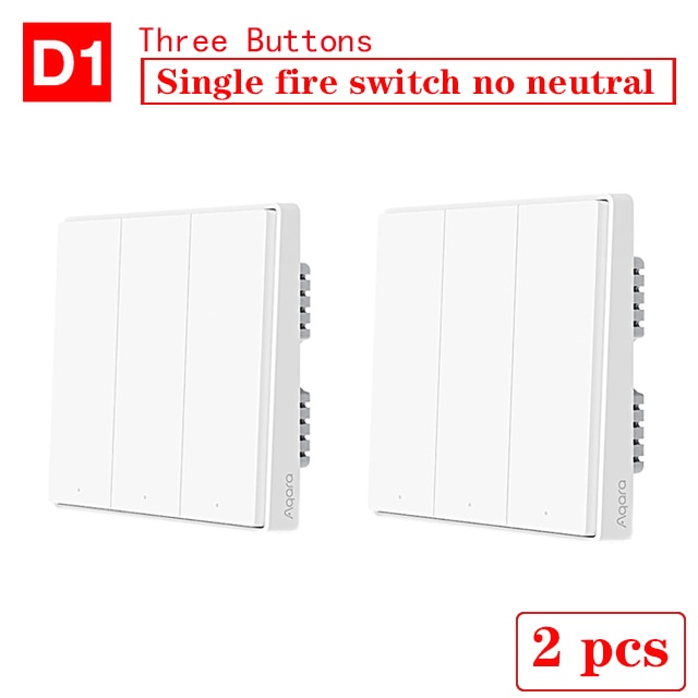 Newest Aqara D1 Wall Switch ZigBee Smart Light Remote Control Wireless Key Zero Line Fire Wire Wireless Switch With/NO Neutral