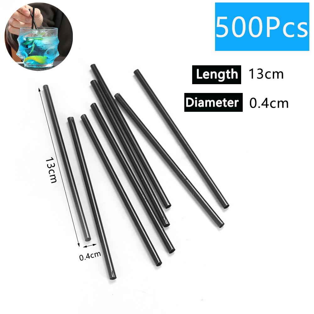 50/500/3000 Uds pajitas negras pajitas flexibles para beber tubo de bebida de plástico curvo plegable paja accesorios de de bar de boda: Transparente