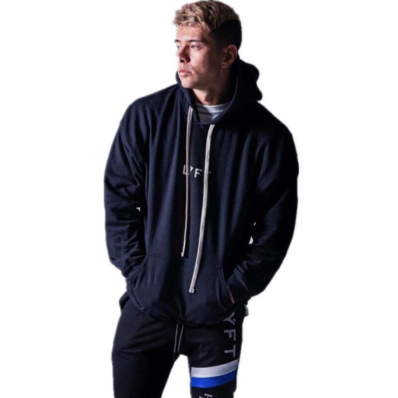 Spring Mens Fitness Sweater Muscle Fitness Sports Casual Running Training Loose Hooded Jacket Tracksuit for Men Jogging Tops