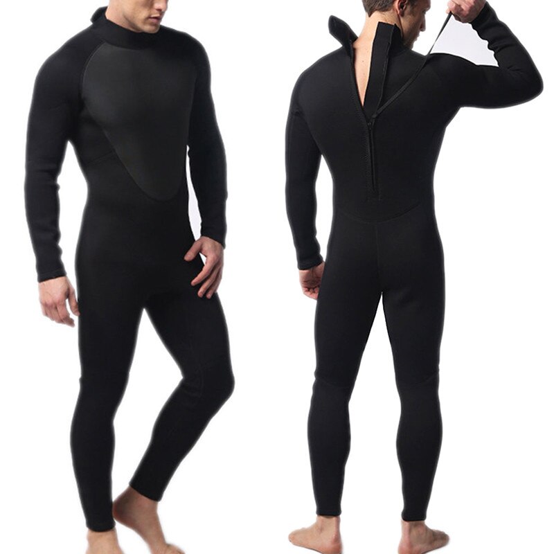 Zomer Mannen Wetsuit Volledige Bodysuit 3Mm Ronde Hals Duikpak Elastische Zwemmen Surfen Snorkelen Kajakken Sport Kleding