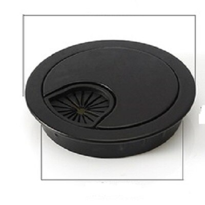 50mm Computer Desk Metal Grommets Wire Cable Hole Round Cover Box Furniture Hardware: black