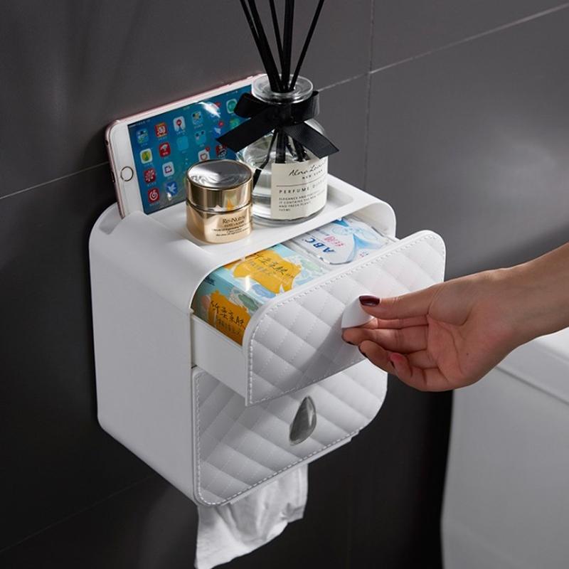 Monitoiminen wc-paperiteline vedenpitävä seinälle asennettava wc-paperilaatikko wc-paperiteline wc-paperin säilytyslaatikko