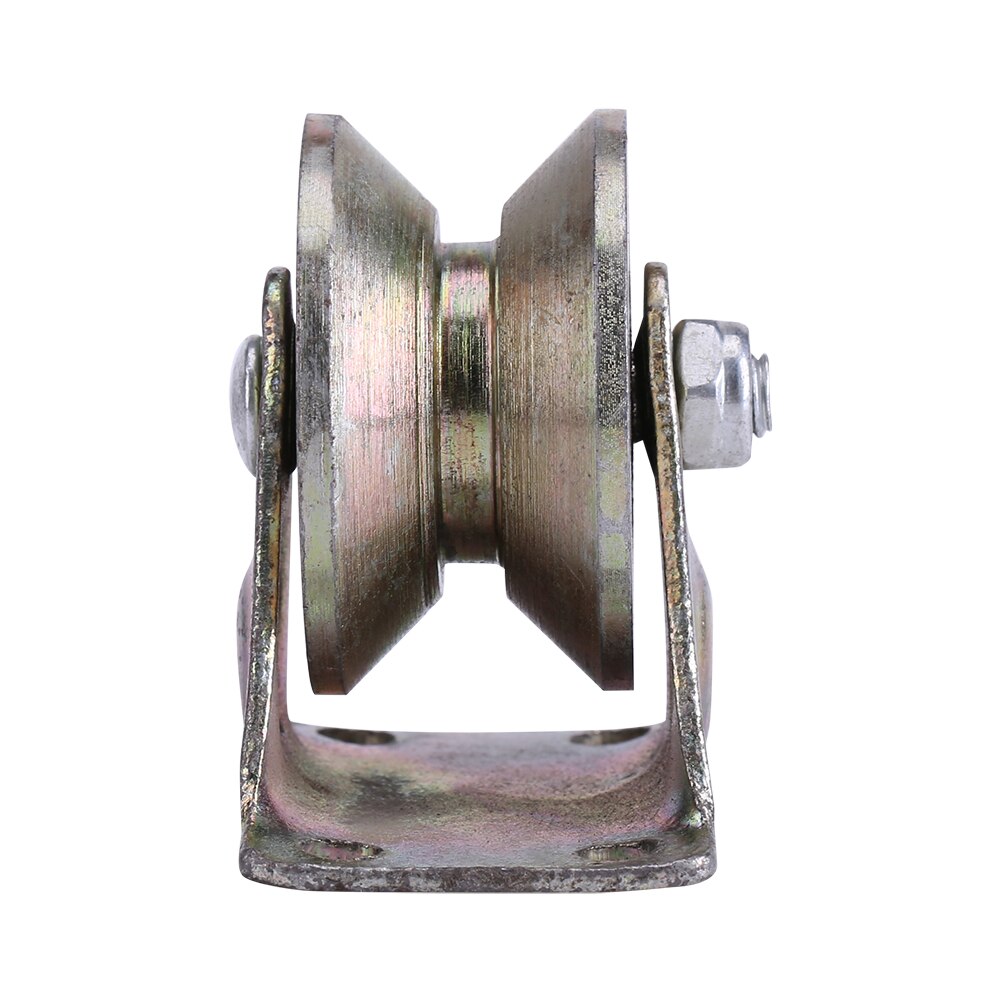 2pcs 2inch V Type Wheel Track Rail With Bracket Sliding Gate Roller Steel Sliding Gate Roller Steel V Type Wheels
