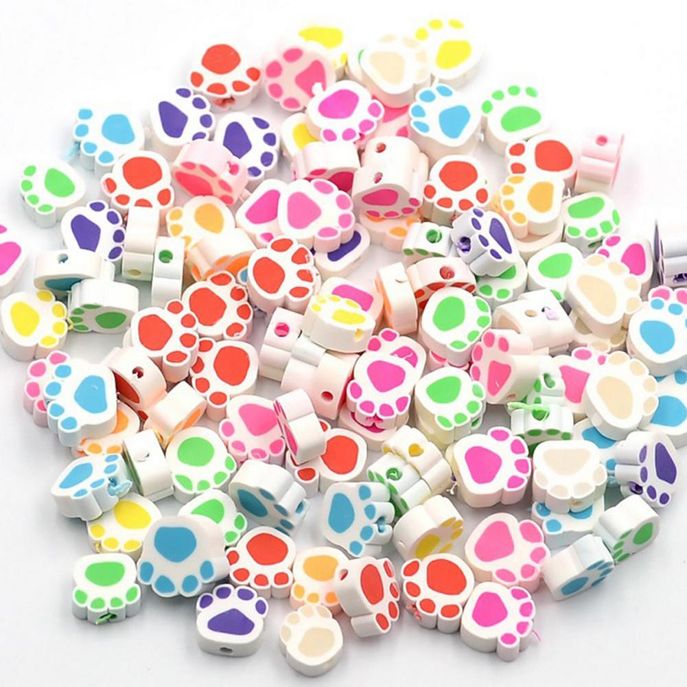 100pcs Clay Spacer Beads Polyme Clay Beads For Jewelry Making Sunflower Pig Frog Fruit Spacer Seed Beads For Jewelry Making DIY: F