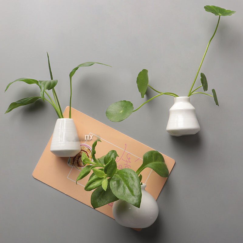 pentola di Fiore di ceramica Frigorifero Magneti Fiore Decorativo Vaso di Magneti Frigo