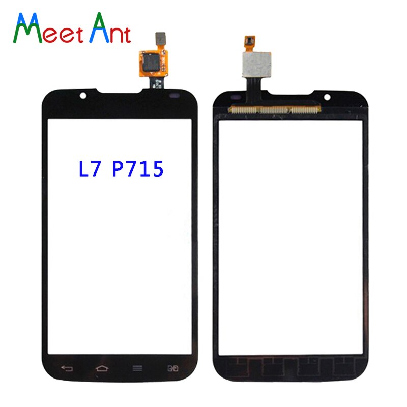4,3 "para LG Optimus L7 II P710 P713 y L7 II 2 Dual P715 P716 Sensor de pantalla táctil Panel de lente de vidrio exterior