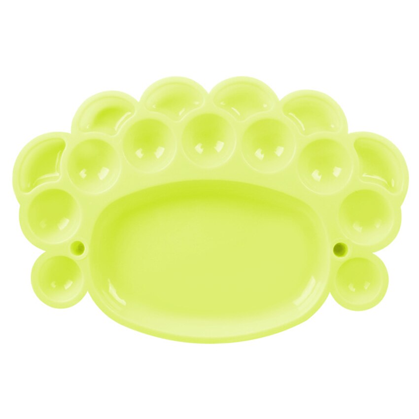 Footprint Shape Plastic Colour Palette Art Paint Drawing Tray Color Palette For Oil Watercolour White Painting Pallet Art tools: Yellow