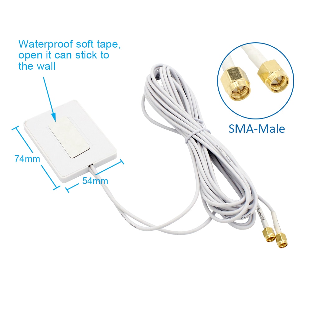 4g LTE Antenna 3G 4G Panel antenna with SMA TS9 CRC9 Connector 2m cable for Huawei Huawei E8372 E3372 B315 Router USB Modem