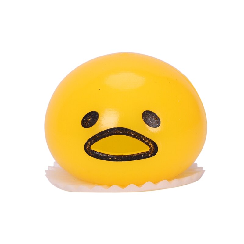 Squishy Vomitive Eigeel Anti Stress Reliever Fun Geel Lui Ei Joke Speelgoed Bal Ei Squeeze Grappig Speelgoed