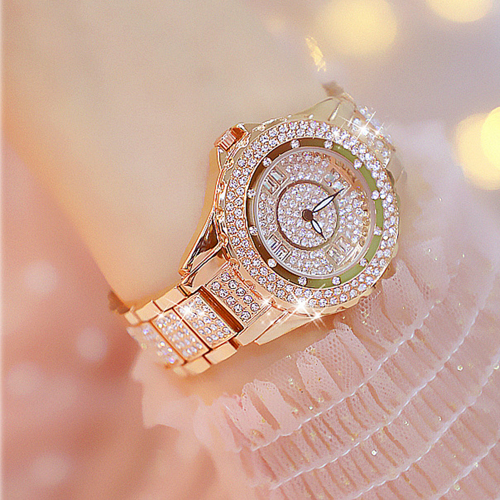 BS BEE SISTER Women Watch with Czech Diamond 30m Bling Bling Starry Sky Watch Wife (NO bracelet)