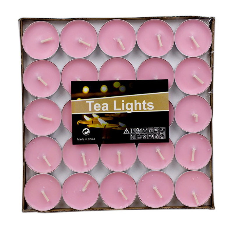 Thé cire ronde bougie pâques lanterne bougie pour la décoration église sans fumée romantique amour mariage brûlant bougies supports 50 pièces