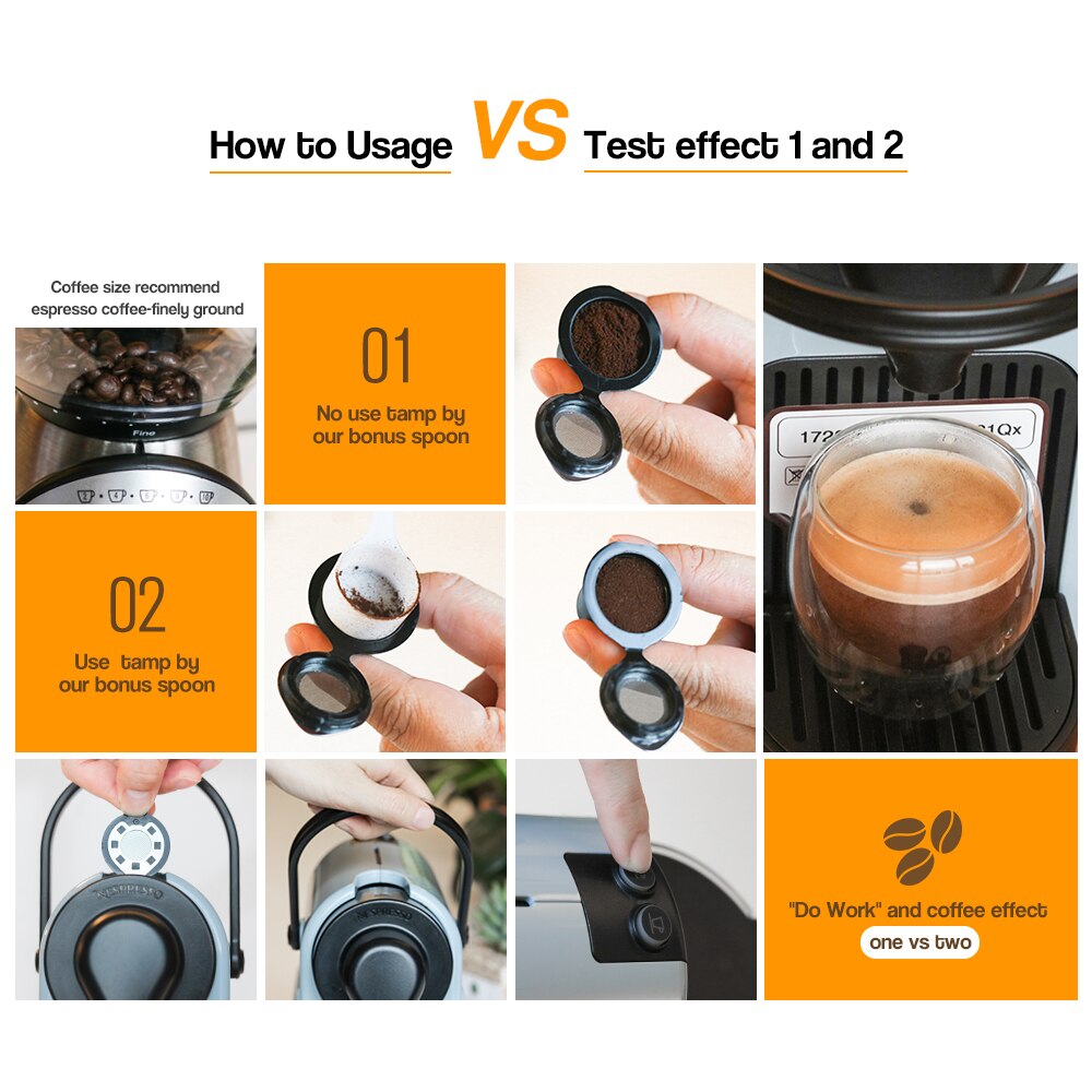 Nespresso Coffee Capsule Pod Filters Baskets Refillable Reusable Espresso Coffee Filter Cup Cafeteras Capsulas