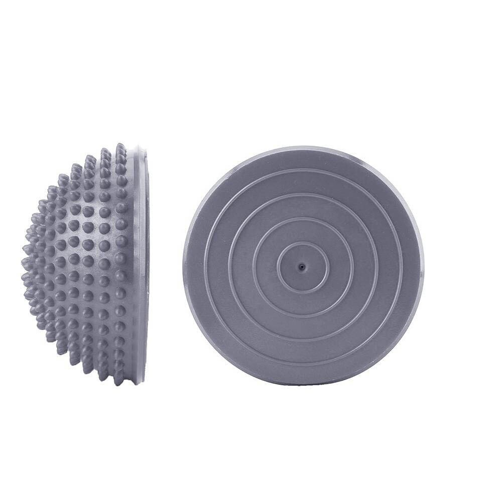 Spiky media pelota para Yoga y masaje de pies, bolas de 16cm de PVC, para ejercicio físico, Pilates, ejercicio físico, entrenamiento de habilidad: Gris