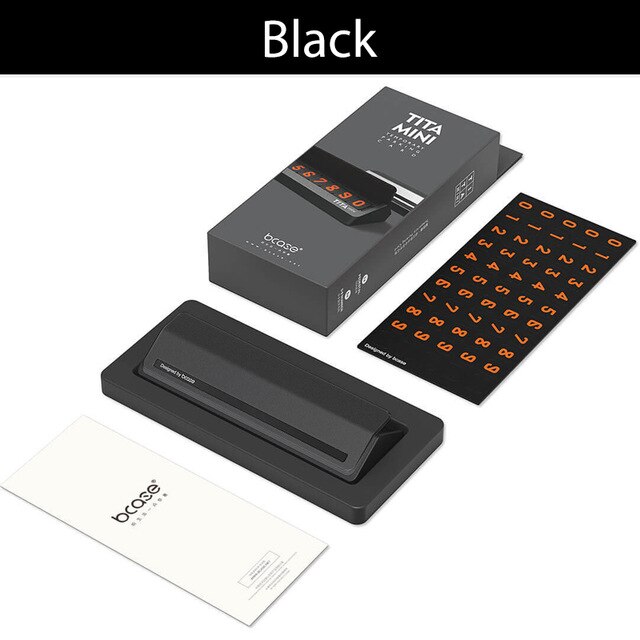 Xiaomi-teléfono inteligente Bcase TITA para coche, accesorio Original tipo Flip, placa de tarjeta de teléfono para estacionamiento templado, Mini decoración para coche: Negro