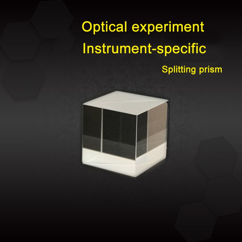 Beam Splitting Prism 5:5 Splitting Cube Prism Three-sides Plating Antireflection Coating 25*25*25 mm Optical Prism Lens