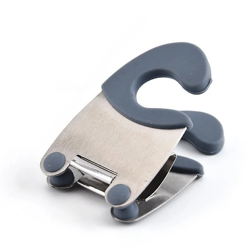 Pot Lepel Houder Pot Clip Houder Anti Verbranden Siliconen Grip voor Lepel Spatel Vork Kookgerei Lepel Rest Keuken Accessoires: Blauw