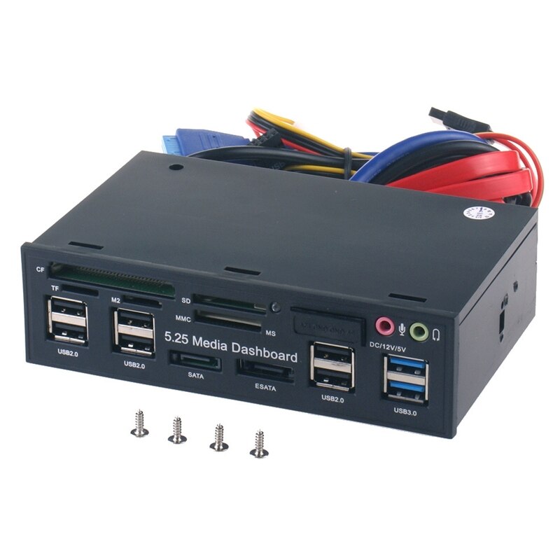 Computer Interne Usb 3.0 Hub Kaartlezer Pc Dashboard Voorpaneel Kaartlezer 15Pin Power Poort