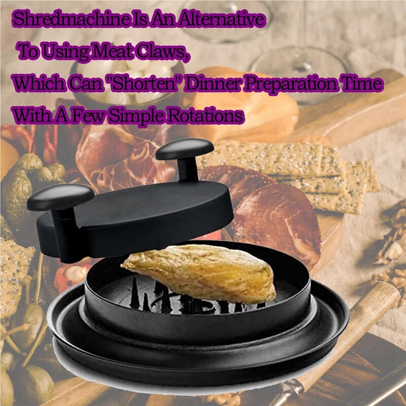 Chicken Shredder, Alternative to Bear Claws Meat Shredder, Meat Shredding Tool with Handles and Base for Pulled Meat