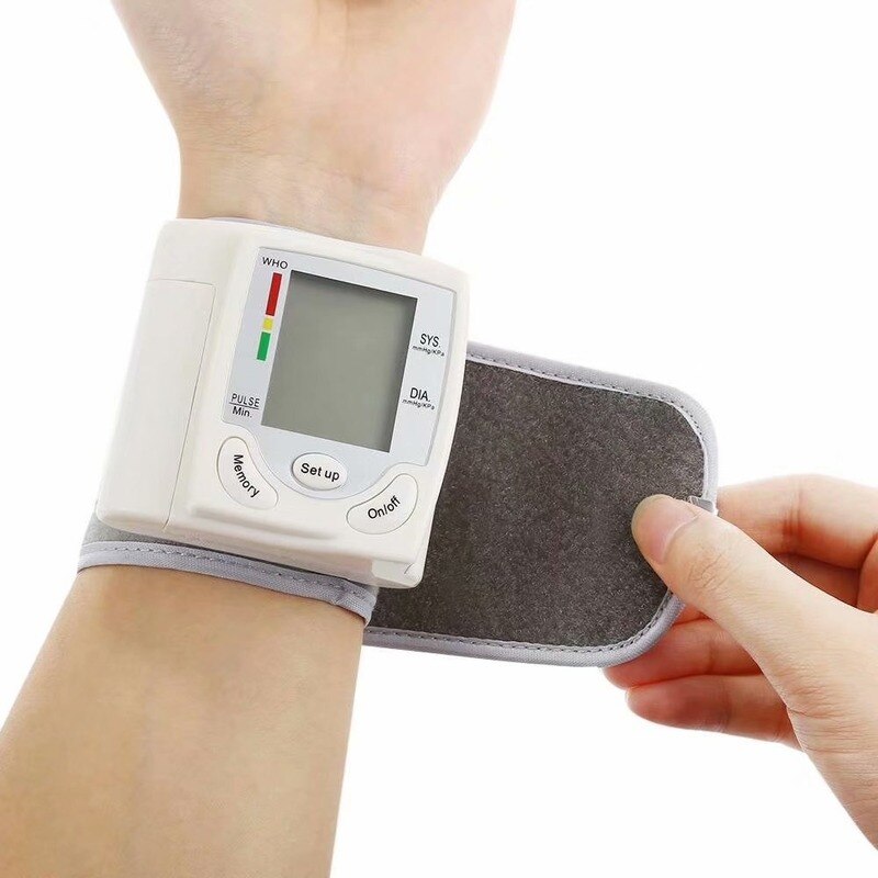 Automatische Pols Elektronische Bloeddrukmeter Engels Manchet Bloeddrukmeter Pols Monitor Bloeddruk Meting