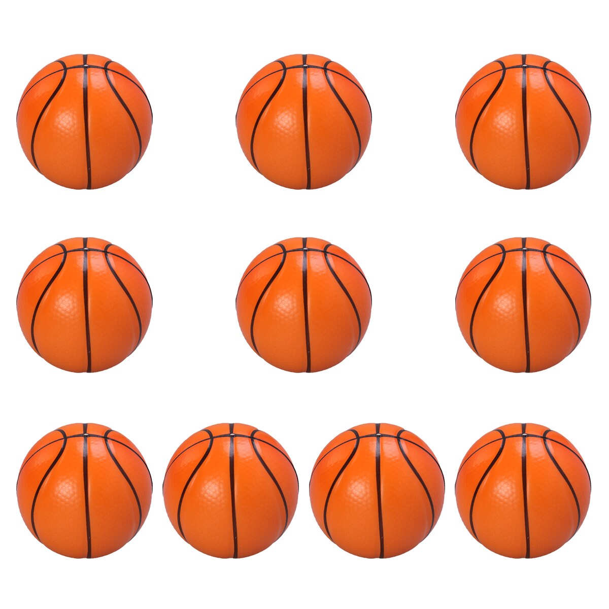 10PCS Mini Sport Balls Squeeze Foam Basketballs Stress Balls Stress Relief Toys for Kids Party Relaxation