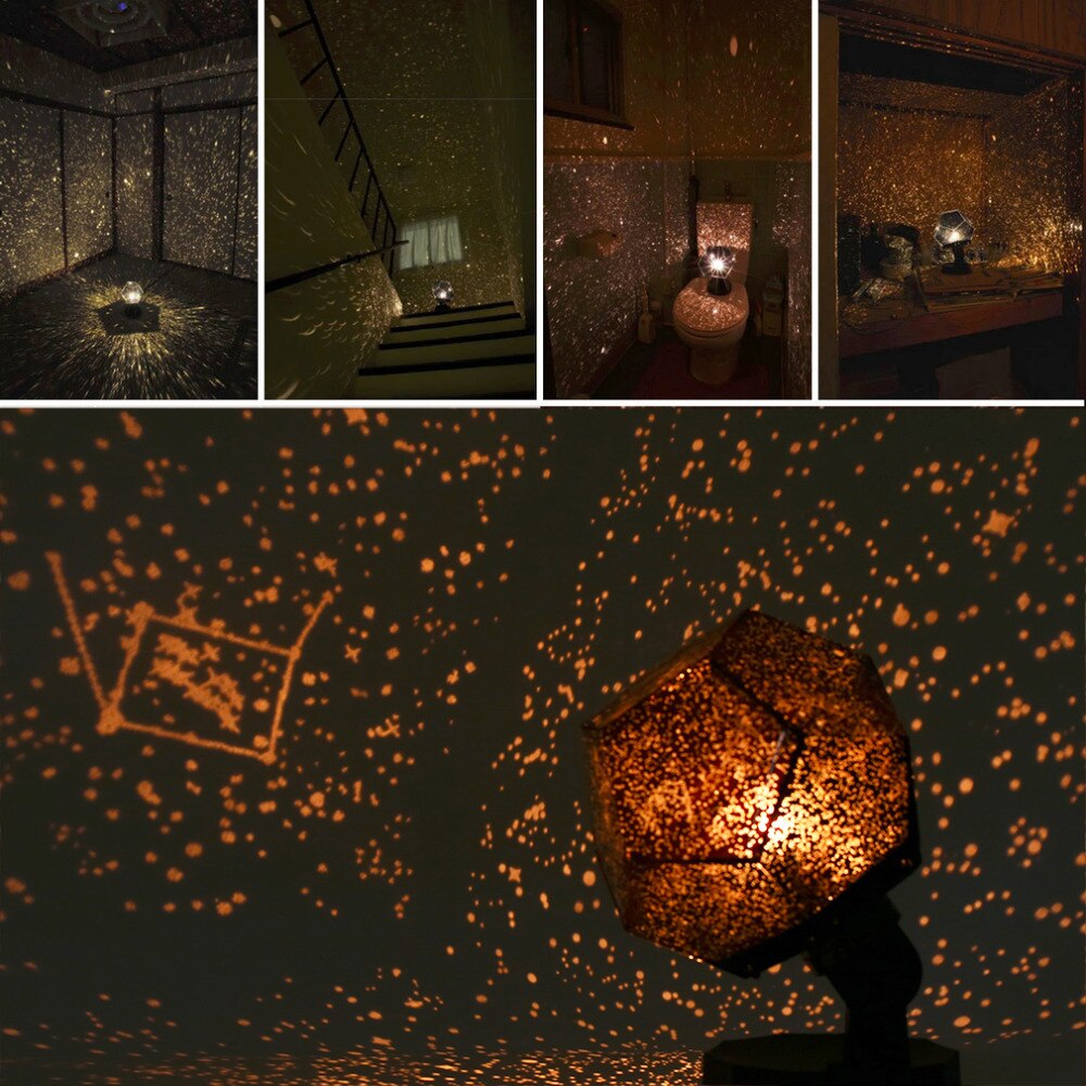 Projectielamp led sterrenhemel romantisch planetarium sterrenprojector kosmos licht nacht draaiend speel kinderkamer slaaplamp