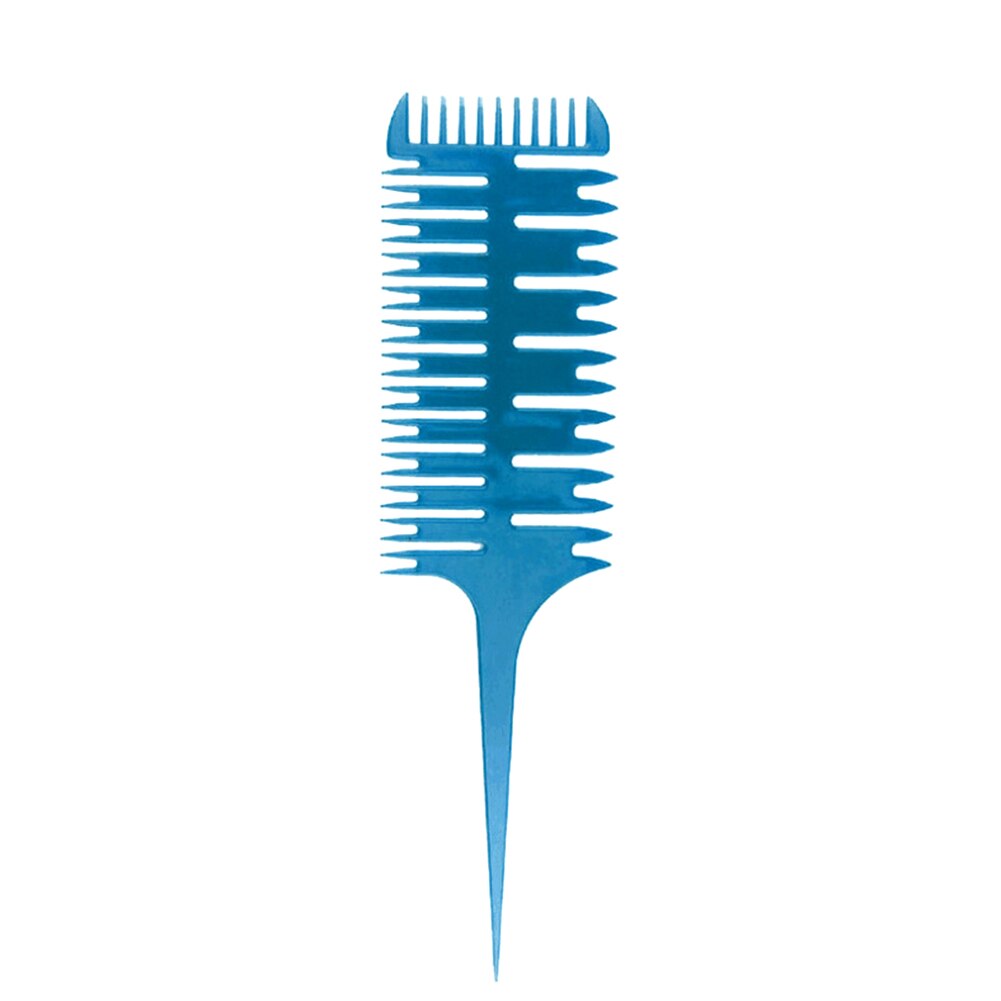 3-Sided Teeth Fishbone Comb Art Highlighting Hairbrush DIY Hairstyle Dyeing Tool: Blue
