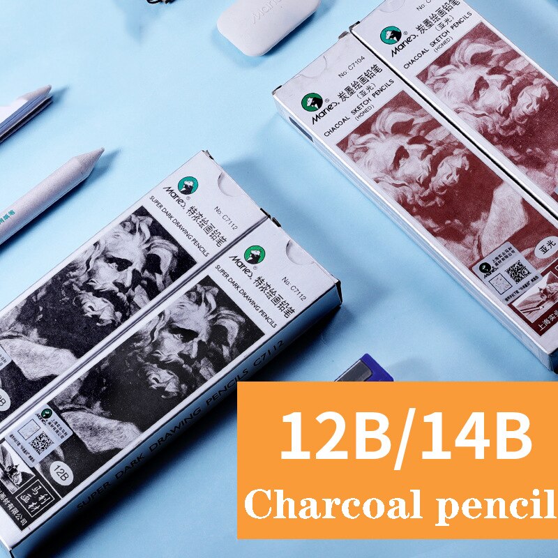 12B / 14B Thick Graphite Pencil Is Used for Sketching Drawing And Painting Art Examination Art Supplies