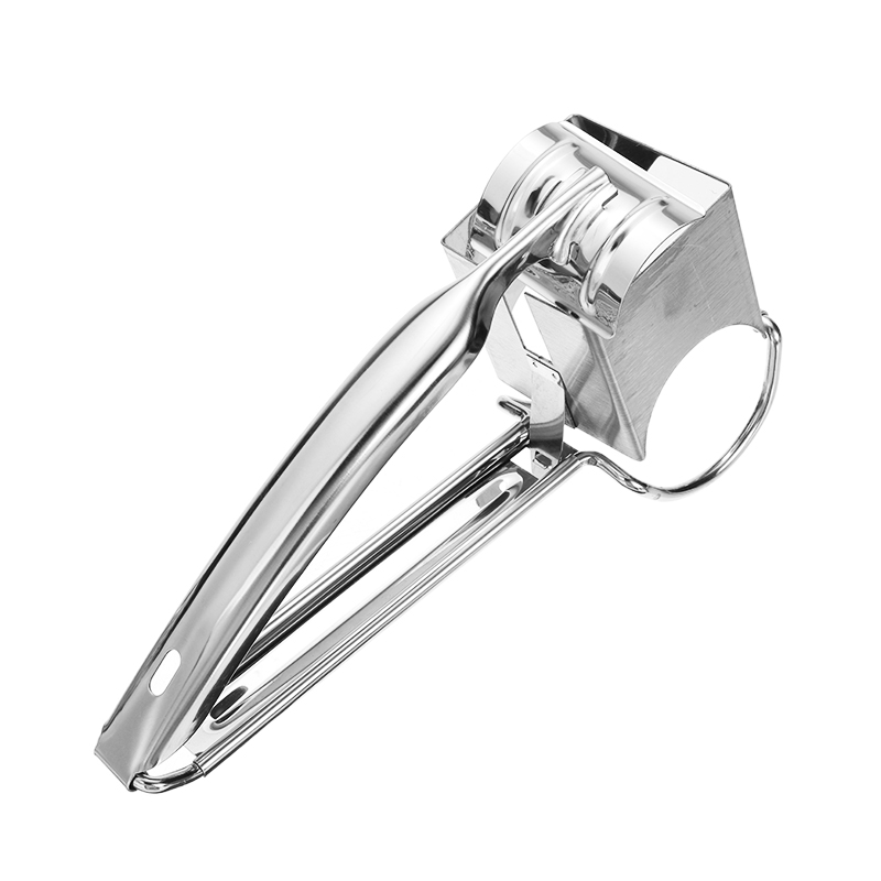 Hånd roterende ost rivjern rustfritt stål ost gringer cutter skiver med 3 høvler enkel praktisk kjøkken gadget verktøy