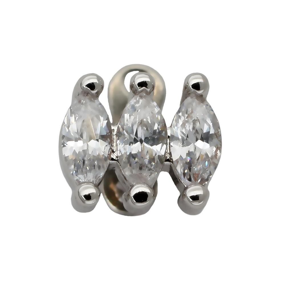 MUSI 2mm Dermal Anchor G23 Titan Körper Schmuck: SILVER