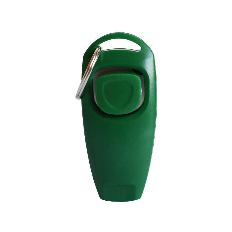 Dog Training Whistle Clicker Pet Dog Trainer Help Guide With Key Ring Treat Bags Dog Supplies: green