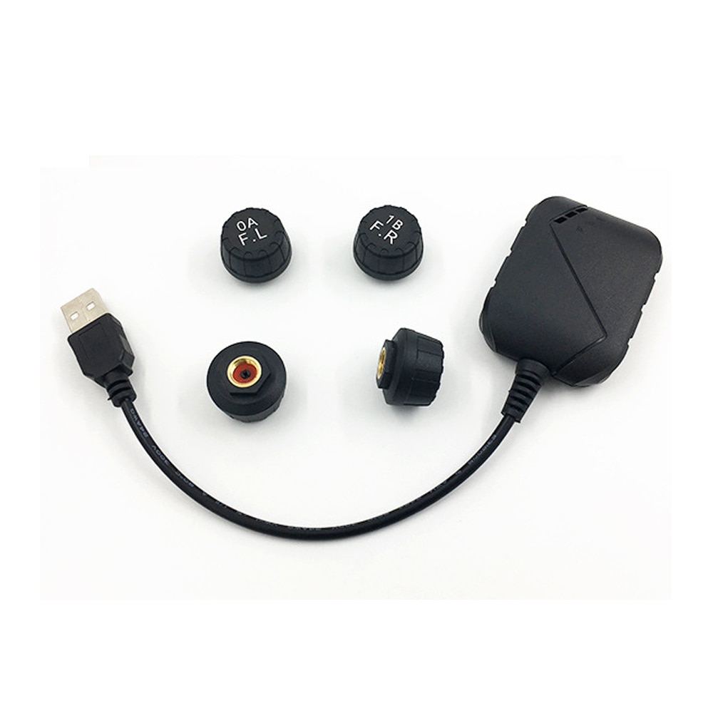 USB Android TPMS Tire Pressure Monitoring System Display Alarm System 5V Internal Sensors Android Navigation Car Radio 4 Sensors