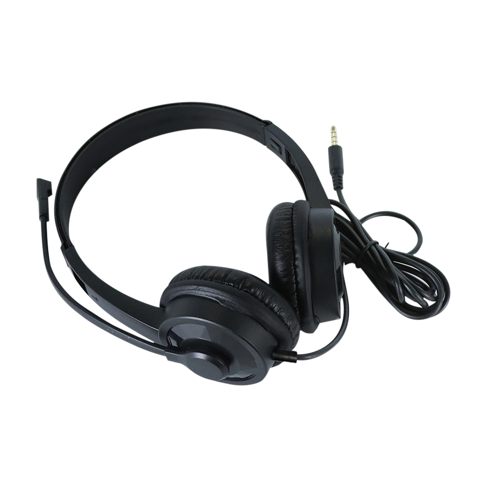 3.5Mm Universele Noise Canceling Head-Mounted Headset Bedrade Hoofdtelefoon Met Microfoon Voor Computer Usb Bedrade Headsets