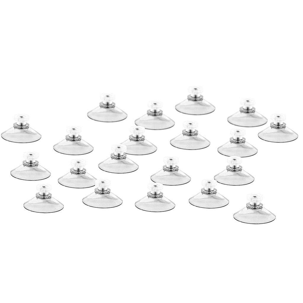 20pcs With M4 Thread 40mm Suction Cups, With Knurled Nut Clear For Kitchen Ucker Suction Cups Mushroom Head Suckers Cup Button